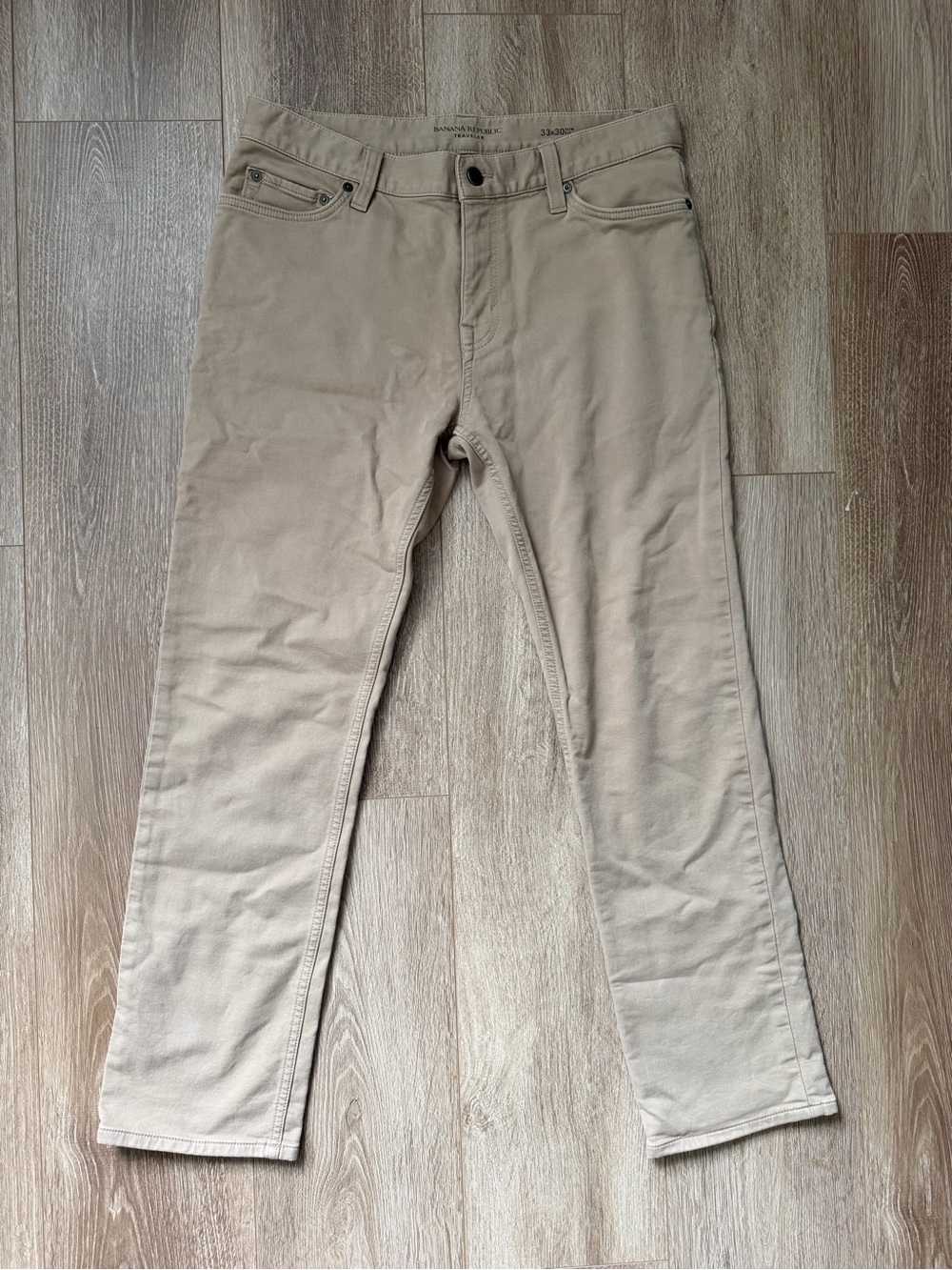 Banana Republic Khaki Straight-Leg Pants